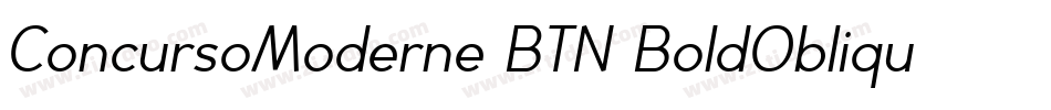 ConcursoModerne BTN BoldOblique字体转换